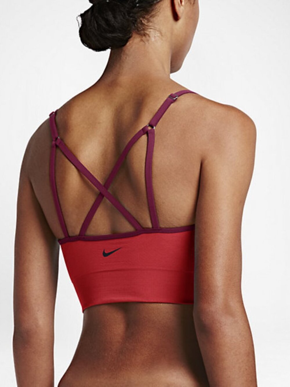 Nike 743162 Zoned Sculpt Strappy Sports Bra Training Bralette V Light Crimson